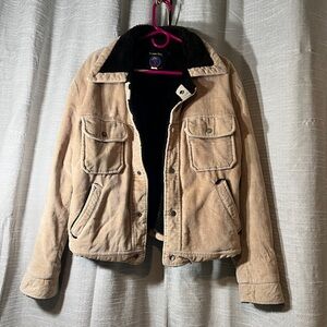 Vintage 70’s/80’s Grande Boy Tan Sherpa-Lined Men's Corduroy Jacket